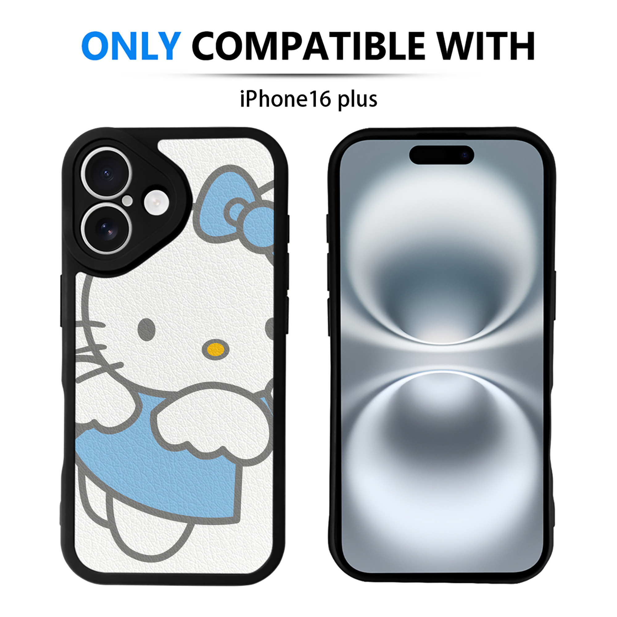 （画像用） Hello Kitty ハローキティ 【iPhone 16シリーズ対応】シリコンスマホケース（レザー調） 材質：シリコン